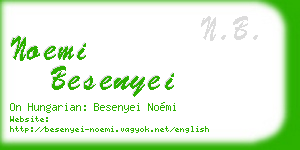 noemi besenyei business card